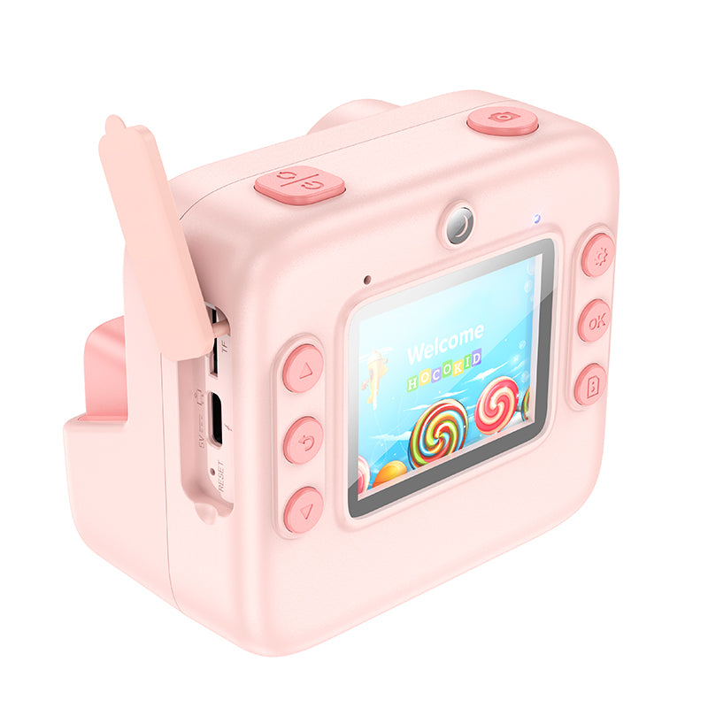 DV200 Dual Lens Children Printing Camera (Pink, Orange Color) - hocotech