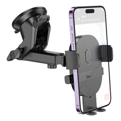 H19 Mighty One-button Car Phone Holder Dashboard Black Color - hocotech