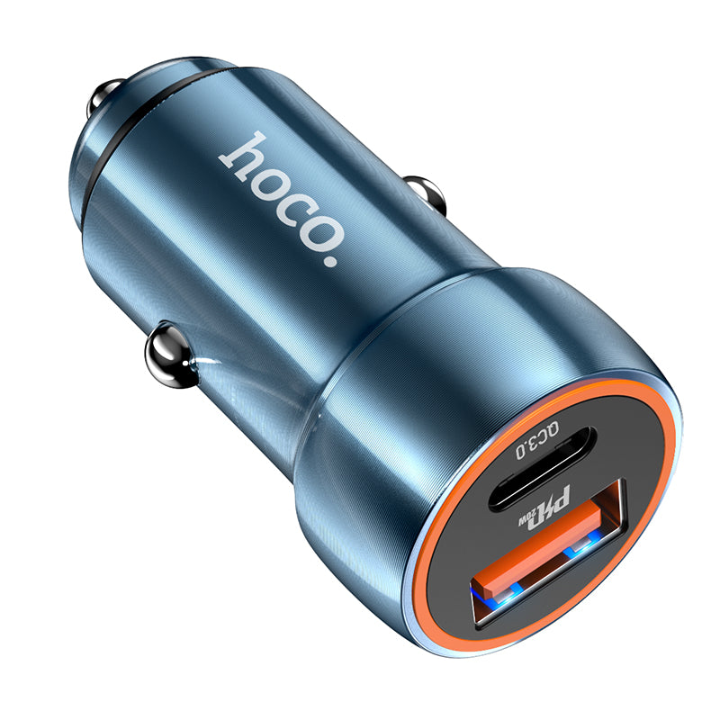 Z46A Blue Whale PD20W+QC3.0 Сar Сharger Metal Gray - hocotech