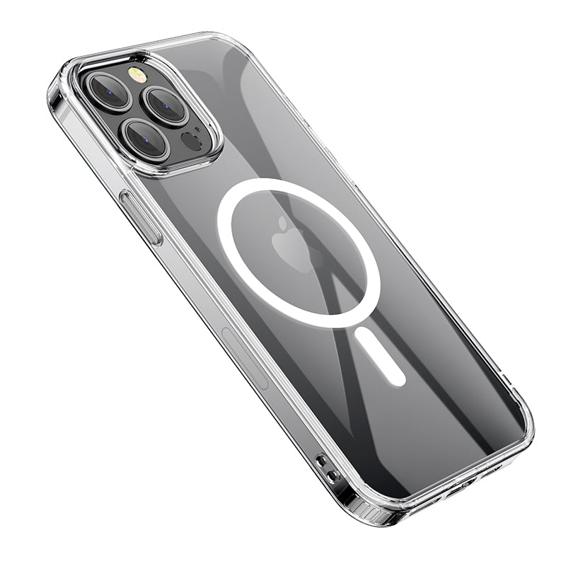 Magnetic Smart Phone Case Anti-Fall for iPhone 15 Pro Transparent - hocotech
