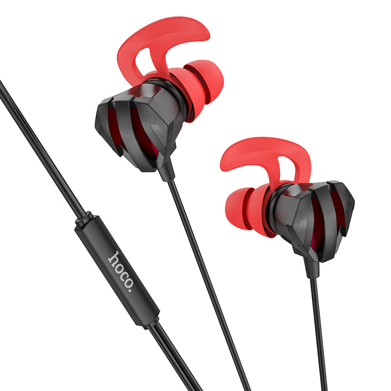 M105 Sharp Wire Control Gaming Earphones with Microphone Black Color - hocotech