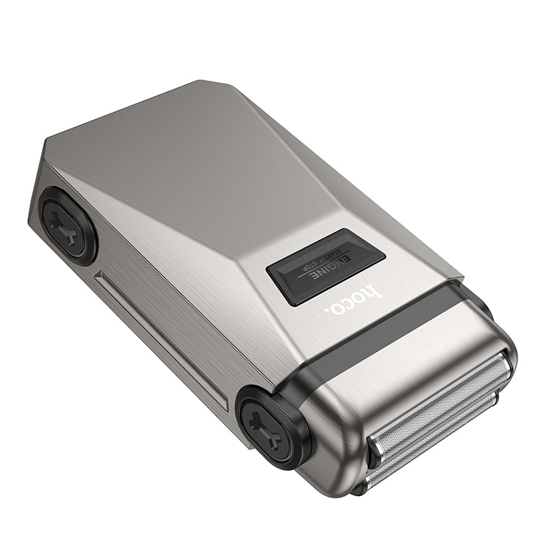 HP31 Zinc Alloy Waterproof Double-Razor Shaver (Silver, Metal Gray Color) - hocotech