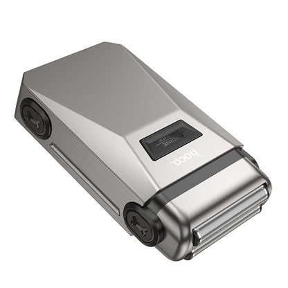 HP31 Zinc Alloy Waterproof Double-Razor Shaver (Silver, Metal Gray Color) - hocotech