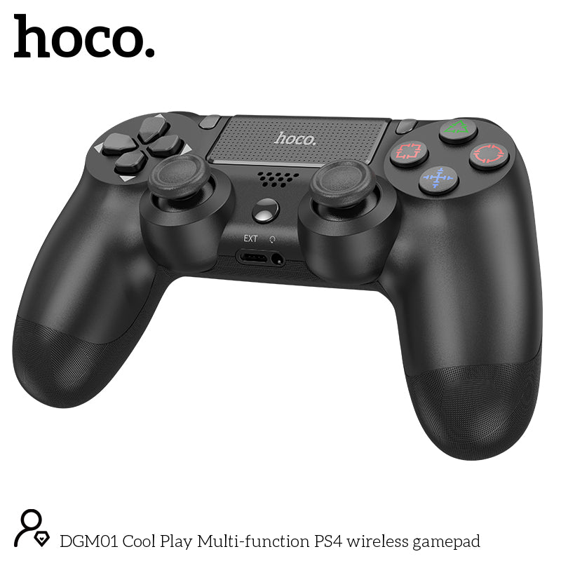 HOCO DGM01 Multifunctional PS4 Wireless Gamepad Black Color - hocotech