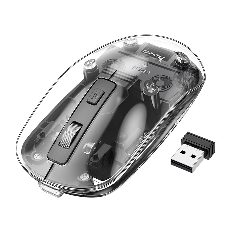 GM29 Mysterious Dual-mode Silent Wireless Mouse (Black, White, Purple Color) - hocotech