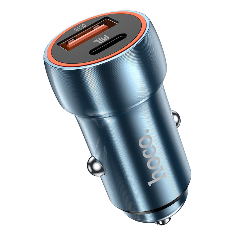 Z46A Blue Whale PD20W+QC3.0 Сar Сharger Metal Gray - hocotech