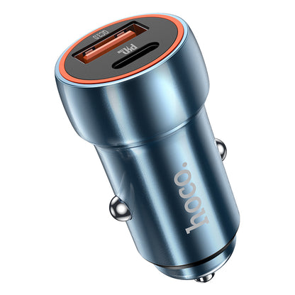 Z46A Blue Whale PD20W+QC3.0 Сar Сharger Metal Gray - hocotech
