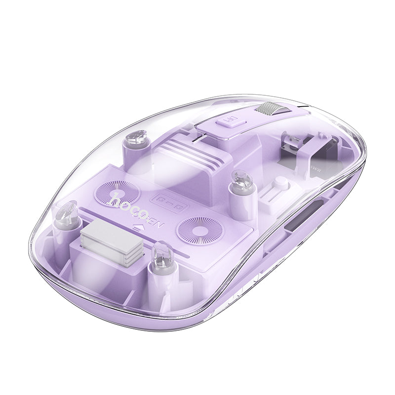 GM29 Mysterious Dual-mode Silent Wireless Mouse (Black, White, Purple Color) - hocotech