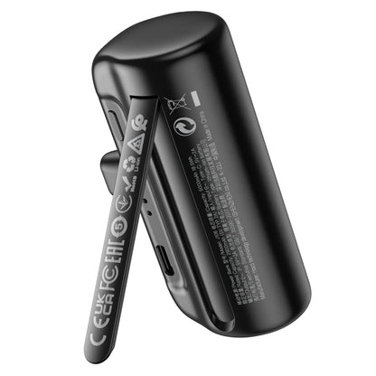 J106 Pocket Power Bank with Folding Stand iP 5000mAh (Black, White Color) - hocotech