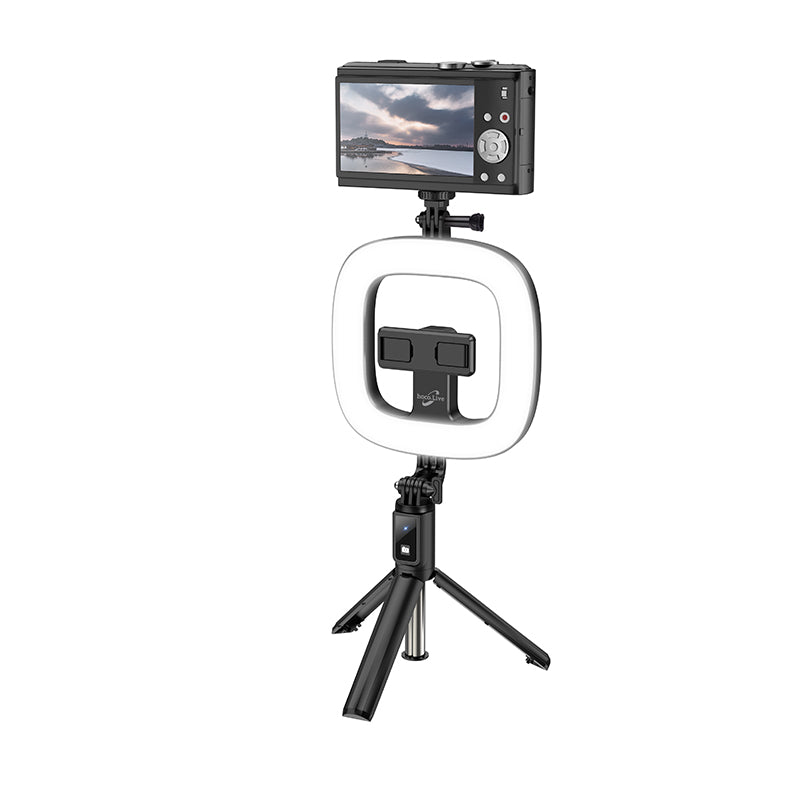 LV03 Plus Fill Light Live Streaming Stand Black Color - hocotech