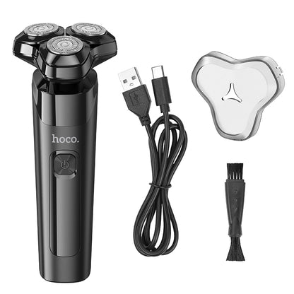 HP32 Dry and Wet Three-Blade Electric Dual Shaver (Black, White Color) - hocotech