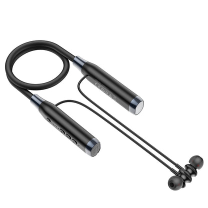 ES62 Pretty Neck-hang Bluetooth Earphones (Black, Silver Color) - hocotech