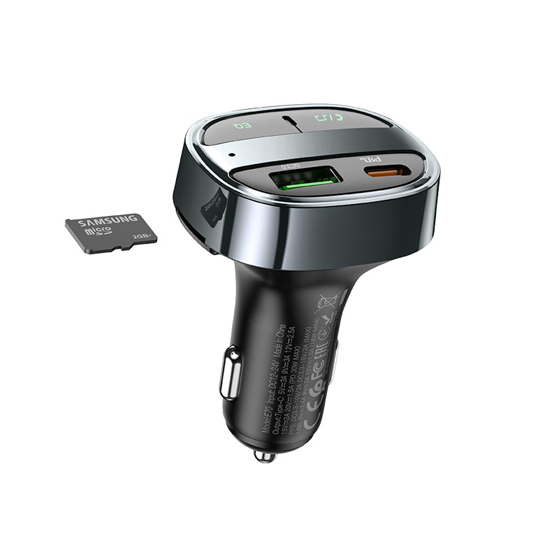 E70 PD30W + QC3.0 Car BT FM Transmitter Phone Charger - hocotech