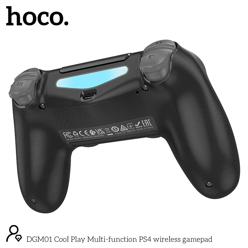HOCO DGM01 Multifunctional PS4 Wireless Gamepad Black Color - hocotech