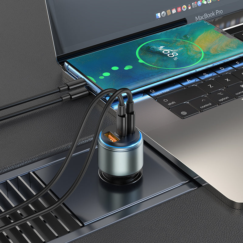 NZ9 High Power Fasr Charging 95W Three-port (2C1A) Car Phone Charger - hocotech