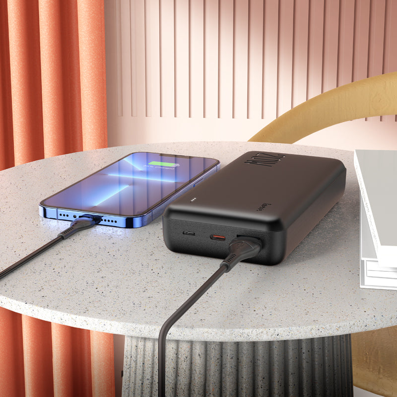 J87A Tacker Large Capacity Power Bank PD20W+QC3.0 20000mAh (Black, White Color) - hocotech