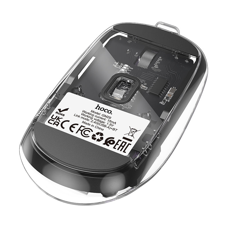 GM29 Mysterious Dual-mode Silent Wireless Mouse (Black, White, Purple Color) - hocotech