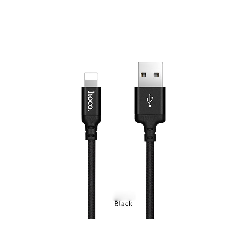 X14 Times Speed iP Charging Cable (L=2M) Black, Red Color - hocotech