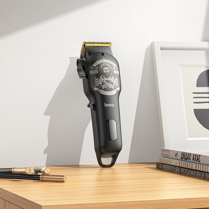 HP20 Electric Hair Clipper with Digital Display Black & Gold Color - hocotech