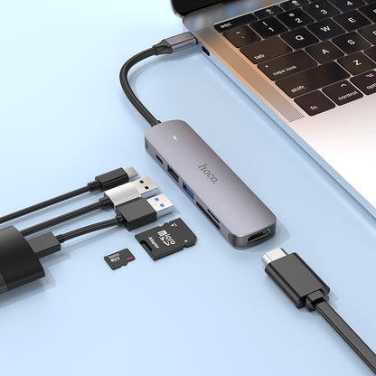 HB28 Type-C Multi-function Converter (HDTV+USB3.0+USB2.0+SD+TF+PD) - hocotech
