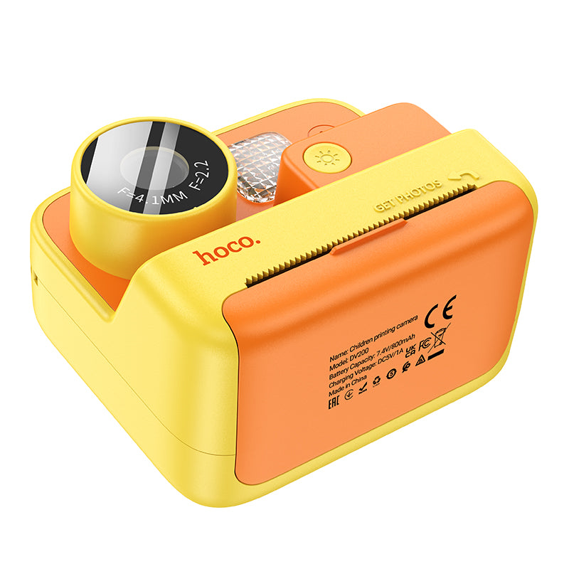 DV200 Dual Lens Children Printing Camera (Pink, Orange Color) - hocotech