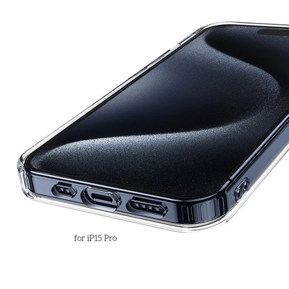 Magnetic Smart Phone Case Anti-Fall for iPhone 15 Pro Transparent - hocotech