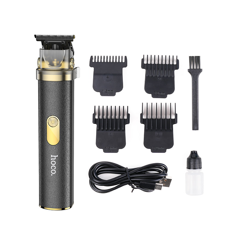 HP22 Retro Design Engraving Electric Hair Clipper Black & Gold Color - hocotech