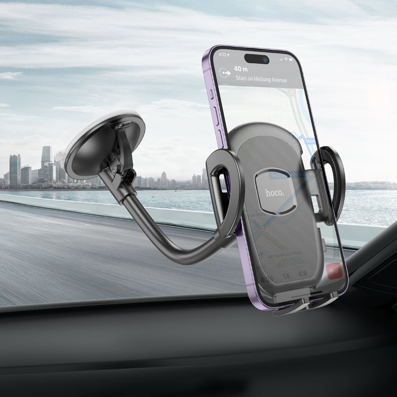 H10 Car Phone Holder Windshield / Dashboard Black Color - hocotech
