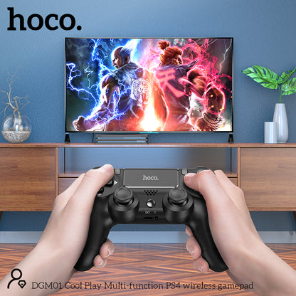 HOCO DGM01 Multifunctional PS4 Wireless Gamepad Black Color - hocotech