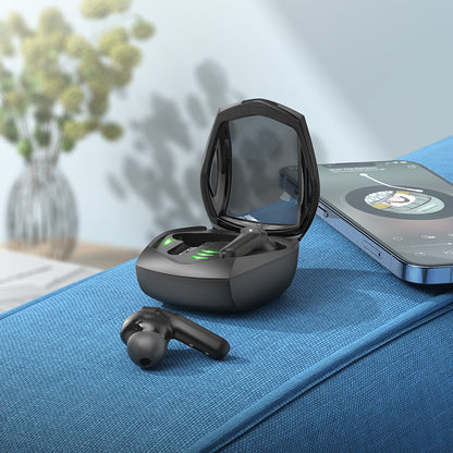 EW28 Magic True Wireless Bluetooth Gaming Headset (Black, Yellow Color) - hocotech