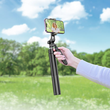 K19 Soul Ultra High Wireless Selfie Stick and Broad Cast Phone Holder Black Color - hocotech