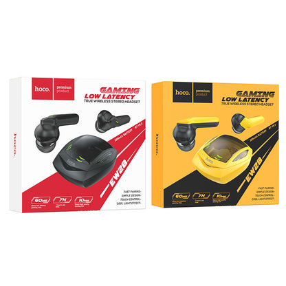 EW28 Magic True Wireless Bluetooth Gaming Headset (Black, Yellow Color) - hocotech