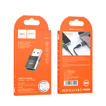 UA17 USB Male to Type-C female USB2.0 Adapter - hocotech