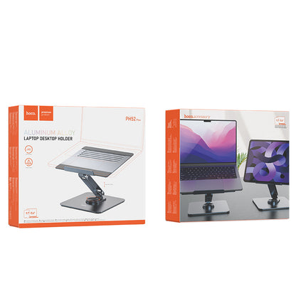 PH52 Plus Aluminum Alloy Laptop Desktop Holder Metal Gray Color - hocotech