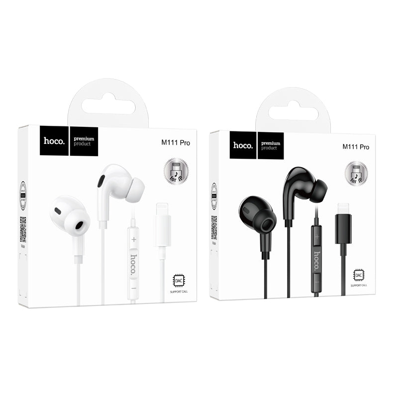 M111 Pro Primero Digital Headset iP with Volume Adjustment White Color - hocotech