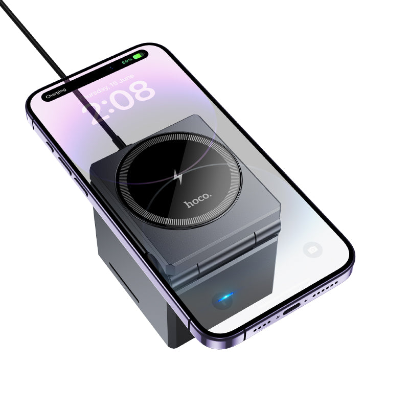 CQ8 Folding 3-in-1 Magnetic Wireless Fast Charger - hocotech